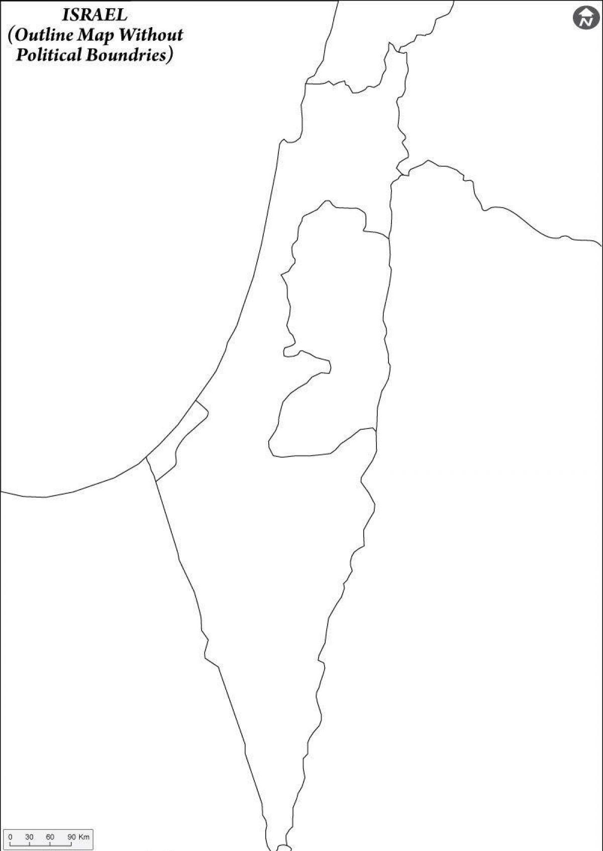 Пустая карта Израиля